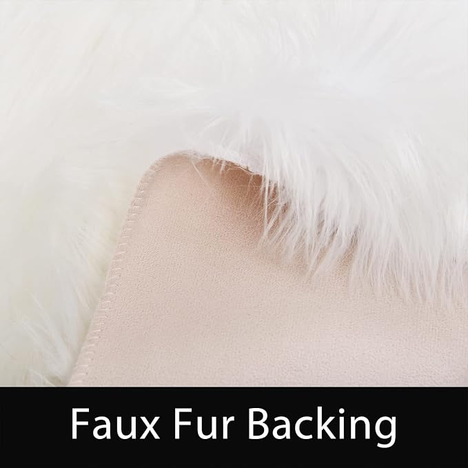 Latepis Runner Rugs for Hallway 2x10 White Faux Fur Rug Sheepskin Rugs for - Image 3