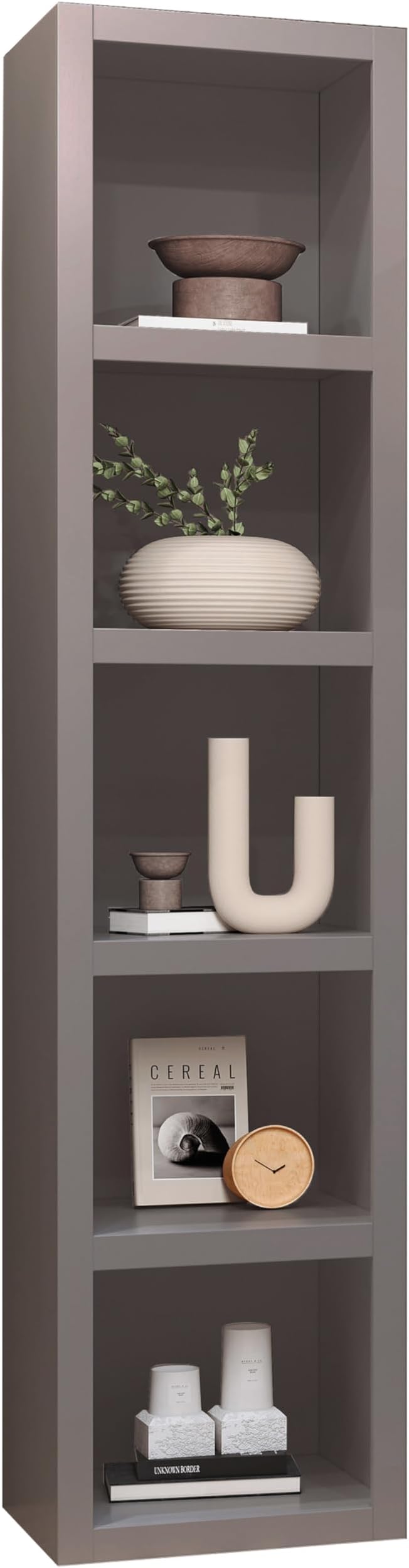 Oakland Living Grey 91-in Tall Wooden Bookcase Shelf