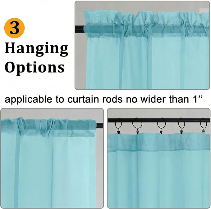 Gwine Extra Long Sheer Curtains 108 Inches Long - Image 2