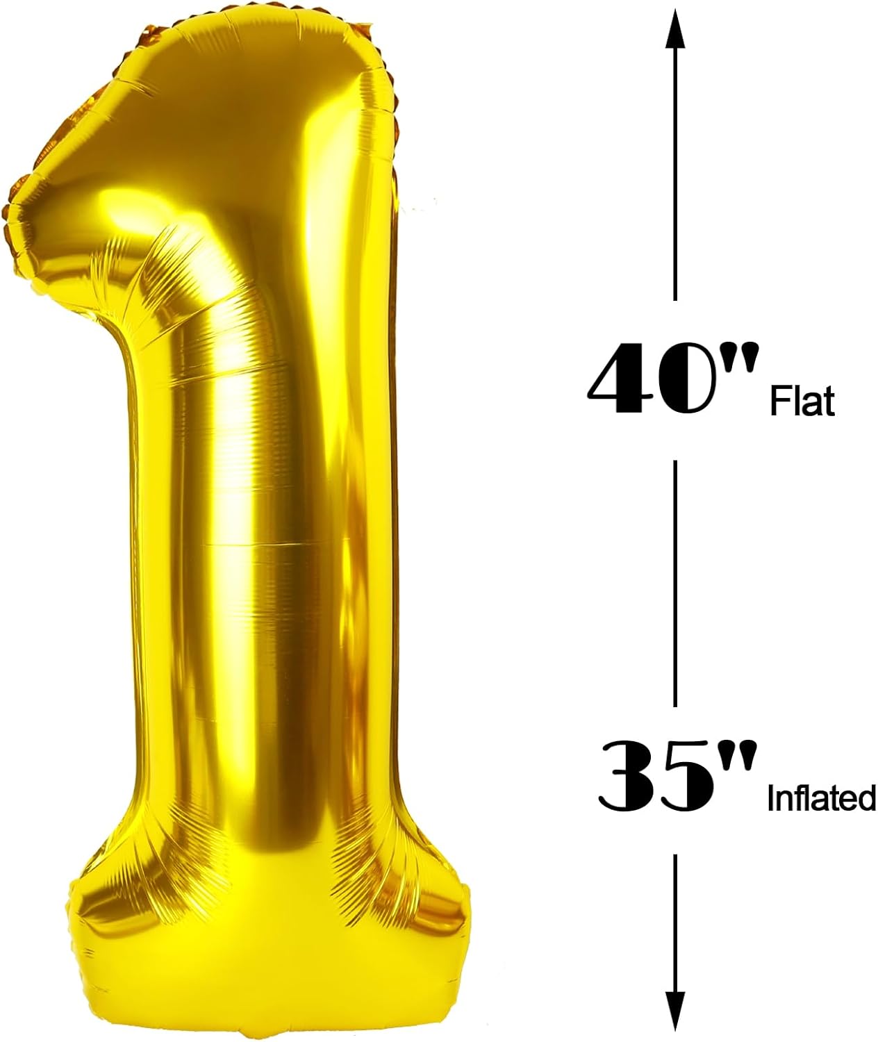Gold Mylar Number 18 Balloon 40 inch, Number 18 Birthday Balloon for Boy Girl, Gold Foil 18 Balloon for 18 Birthday Party, Anniversary Celebration Number Balloons Decorations