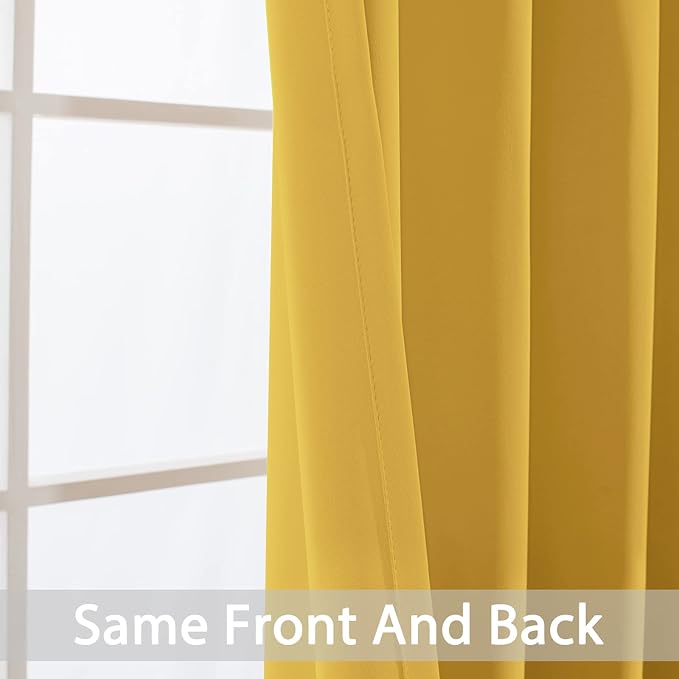 Yakamok Blackout Curtains Room Darkening Thermal Insulated - Image 5