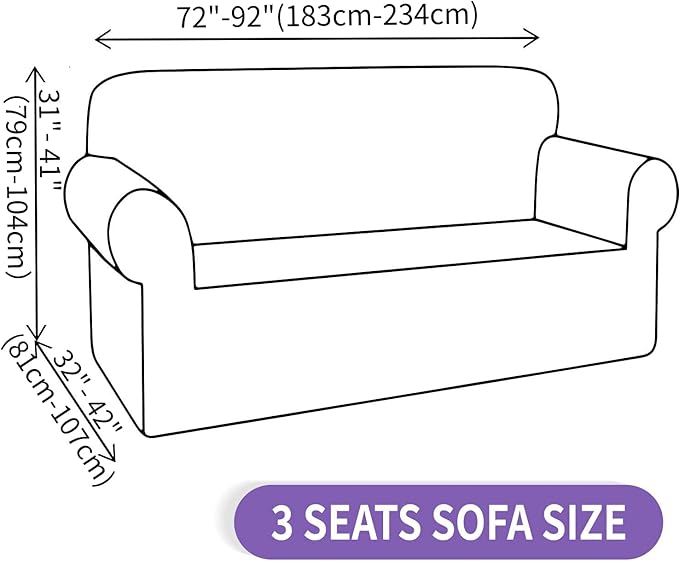 ZNSAYOTX Super Stretch Sofa Cover, New Striped Sofa Covers Fitted Slipcovers - Image 6