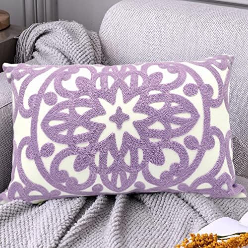 Alysheer Boho Embroidered Lumbar Throw Pillow Cover 12"x 20" - Image 5