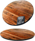 Reclaimed Wood Table Top - Rustic Recycled Wooden Piece Perfect for Signs, Kitchens, Dining and Coffee Table Tops (Reclaimed Wood Table Top with Metal Edge, 42" Round)