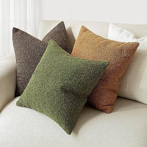 Foindtower Decorative Textured Boucle Throw Pillow Covers 16x16 Inch - Image 6