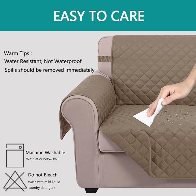 U-NICE HOME Loveseat Sofa Cover Reversible Couch Covers - Image 3