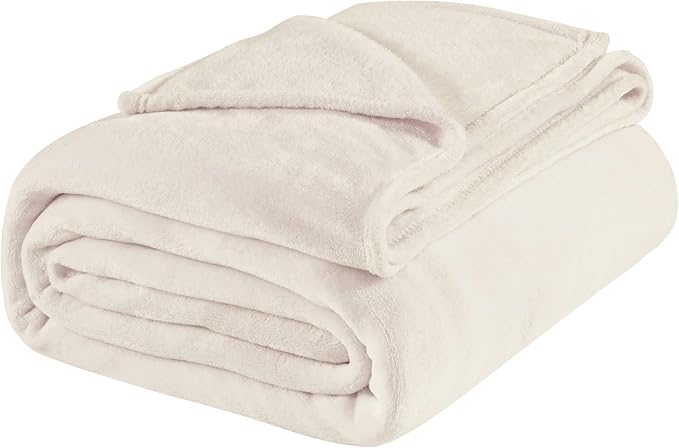 BEDELITE Fleece Blanket Beige Throw Blankets - Image 9