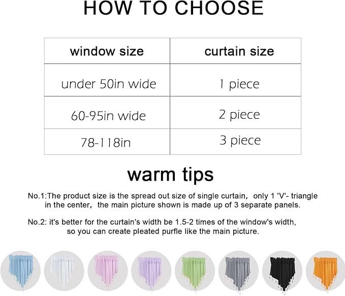 Molaxhome Swag Curtain 51 inch Length Rod Pocket Scalloped Curtain Valance - Image 8
