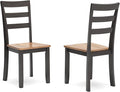 Signature Design by Ashley Gesthaven Solid Wood Frame Dining Chair, Set of 2, Natural/Brown