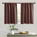 RYB HOME Half Curtain Tiers 36 inch Length, Rod Pocket Summer Heat Blocking by RYBHOME