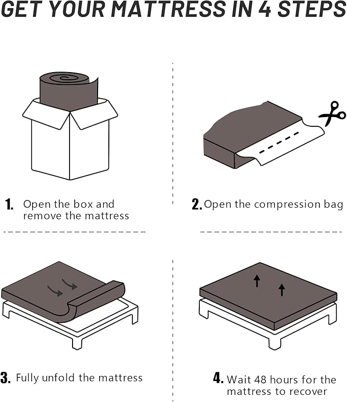 Japanese Floor Futon Mattress, Roll Up Tatami Mat, Sleeping Pad, Shikibuton, CertiPUR-US Certified Foam Floor Bed Mattress for Sleeping, Dormitory, Guest Bed, Designed in Japan(Grey, Full)