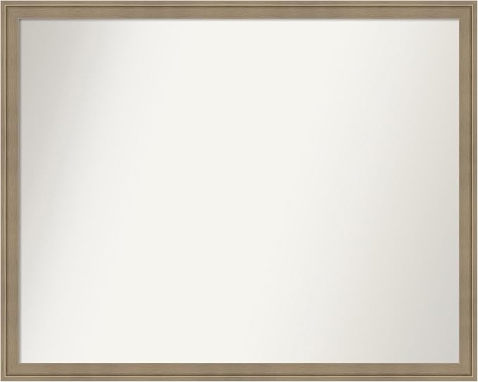 Amanti Art Grey Bathroom Mirror for Over Sink, 24x30 Florence Grey Rectangle Vanity Mirror, Large Casual Frame, Hangs Horizonally and Vertically, Bathroom Wall Decor, Non-Beveled Edge from WI, USA