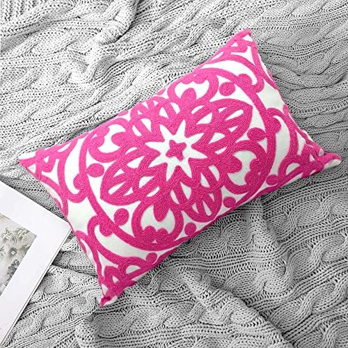 Alysheer Boho Embroidered Lumbar Throw Pillow Cover 12"x 20" - Image 7