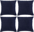 Fancy Homi 4 Packs Navy Blue Decorative Throw Pillow Covers 14x14 Inch by Fancy+Homi