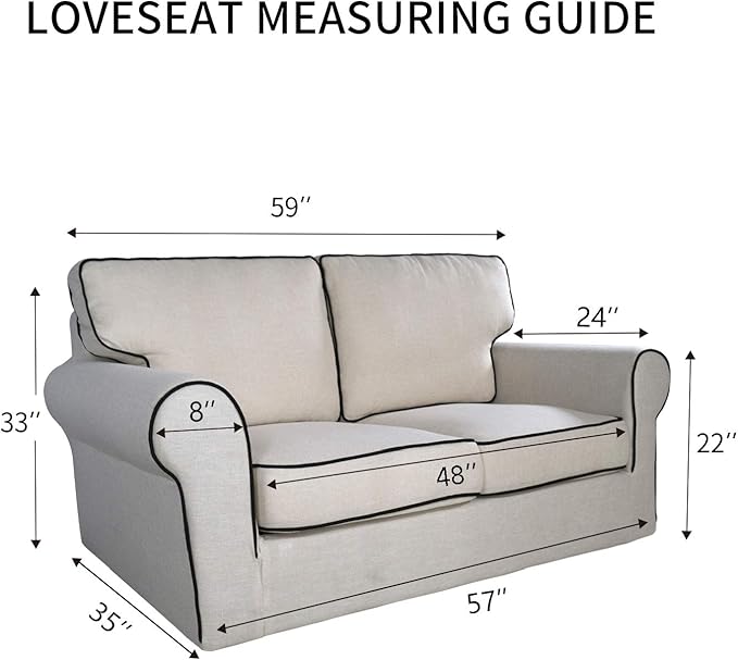 PureFit Reversible Sofa Cover Water Resistant Loveseat Couch Cover, Machine Washable Furniture Cover with Non-Slip Foam and Adjustable Strap for Dogs, Pets (Loveseat, Wine/Beige)