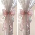 2 Pack French Silky Bow Curtain Tiebacks, Elegant Lace Ribbon by Unknown