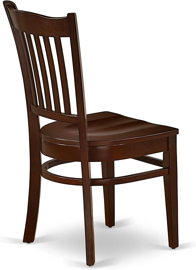 East West Furniture MZGR3-MAH-W 3 Piece Dinette Set for Small Spaces Contains a Rectangle Dining Table with Dropleaf and 2 Kitchen Dining Chairs, 36x54 Inch, Mahogany