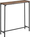 Console Table, Narrow Entryway Table, Thin Sofa Table, Behind Couch Table,for Hallway, Bedroom, Living Room, Foyer, 9.4 x 31.5 x 31.5 Inches, Rustic Brown