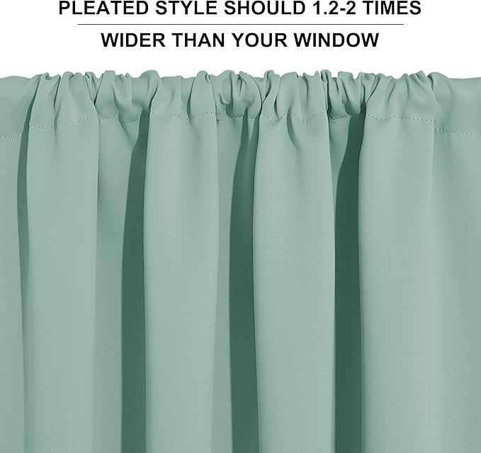 RYB HOME Cafe Blackout Curtains 24 inch Length, RV Curtains - Image 9