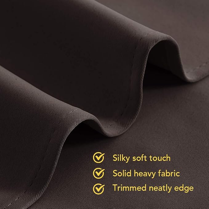 NICETOWN Blackout Window Curtains 80 inch Long, 2 Panels, 34 inch, Toffee Brown - Image 5