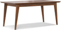 SIMPLIHOME Draper Extendable Dining Table, Solid Wood Walnut Veneer in Walnut, 66-84 x 40 inches, Mid-Century Modern-Style Rectangular Expandable Kitchen Table with Butterfly Leaf for 6+ People