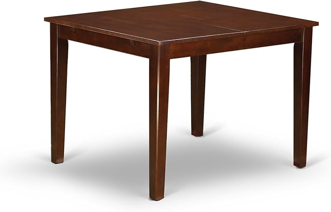 East West Furniture NODA5-MAH-C 5 Piece Dining Table Set for 4 Includes a Rectangle Kitchen Table with Butterfly Leaf and 4 Linen Fabric Kitchen Dining Chairs, 32x54 Inch, Mahogany