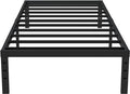 Twin XL Bed Frame No Box Spring Needed, 14 Inch Heavy Duty Metal Platform Bed Frame Twin XL Size with Storage, 2500lbs Steel Slats Support, Easy Assembly, Black