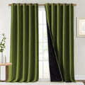 NICETOWN Full Shading Curtains for Windows, Olive Green, 70 inches W x 95 by NICETOWN