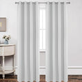 Joydeco White Curtains 90 Inches Long 2 Panels Set, Thermal Insulated Long by JOYDECO