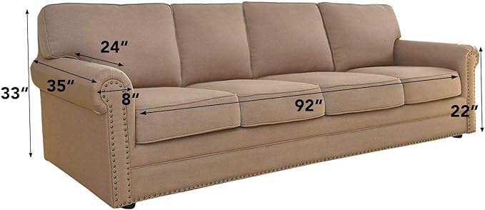 Easy-Going Stretch 4 Seater Sofa Slipcover 1-Piece Sofa Cover Furniture - Image 2