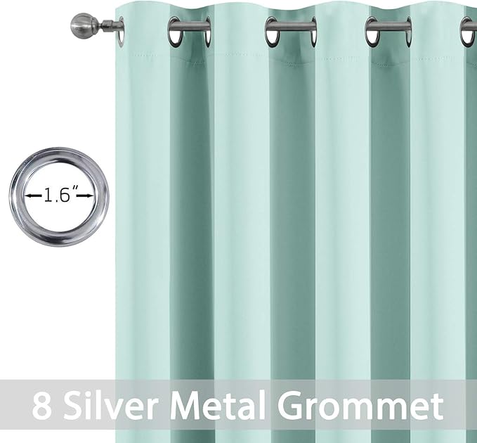 Yakamok Room Darkening Grommet Window Drapes Thermal Insulated Light Blocking - Image 2