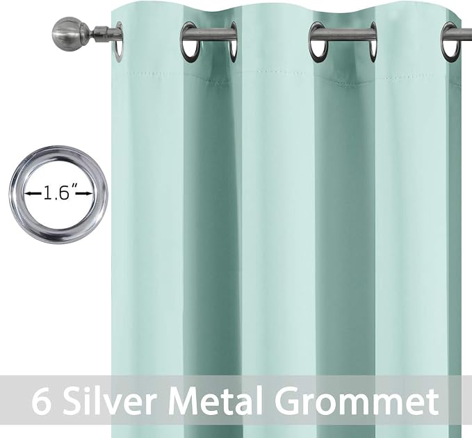 Yakamok Room Darkening Drapes Blackout Curtains Thermal Insulated Grommet - Image 3