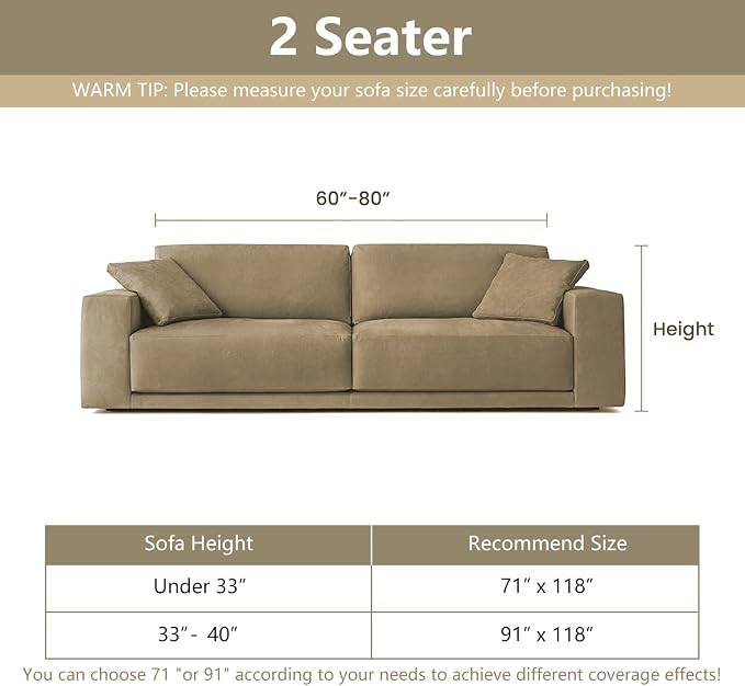 MYSKY HOME Loveseat Cover Navy Couch Cover Sectional Couch Covers - Image 5
