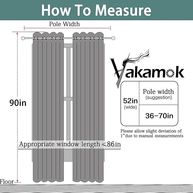 Yakamok Blackout Curtains Room Darkening Thermal Insulated Window Panels - Image 7