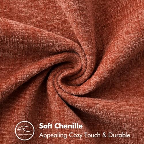 MIULEE Fall Decorative Couch Throw Pillow Covers 18x18 Inch Burnt Orange - Image 3