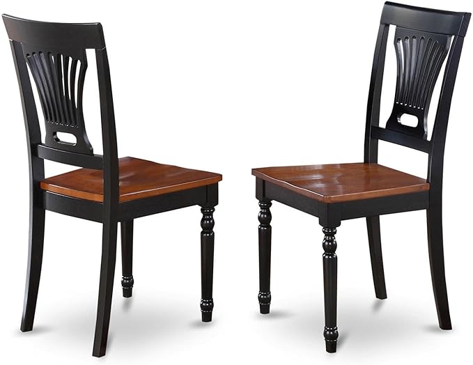 East West Furniture DLPL5-BCH-W 5 Piece Kitchen Table & Chairs Set Includes a Round Dining Table with Dropleaf and 4 Dining Room Chairs, 42x42 Inch, Black & Cherry