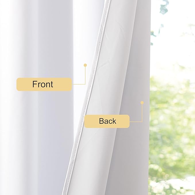 NICETOWN 100% Blackout Window Curtain Panels 84 inch Length - Image 4