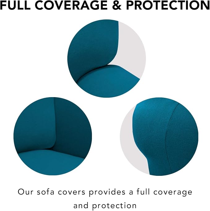 PureFit Super Stretch Sofa Slipcover – Spandex Non Slip Soft Couch Sofa Cover - Image 3