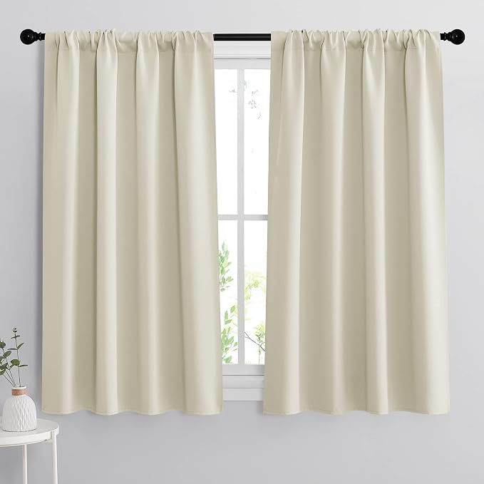 RYB HOME Extra Wide Curtains for Bedroom Living Room 63 inches Long, Thermal by RYBHOME
