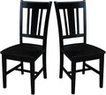 Set of Two San Remo SplatBack Dining Chairs, Black