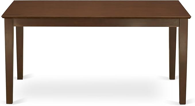 East West Furniture CAML7-MAH-LC 7 Piece Dining Room Table Set Consist of a Rectangle Wooden Table and 6 Faux Leather Kitchen Dining Chairs, 36x60 Inch, Mahogany