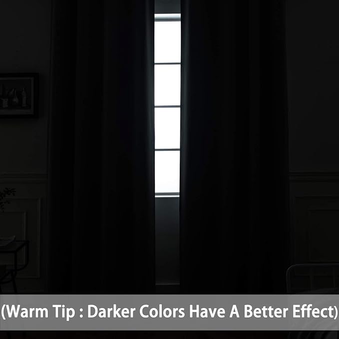 Yakamok Dark Green Blackout Curtains - Image 2