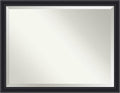 Amanti Art Black Bathroom Mirror for Over Sink, 34x44 Dalat Black Rectangle Vanity Mirror, X-Large Traditional Frame, Hangs Horizonally and Vertically, Bathroom Wall Decor, Beveled Edge