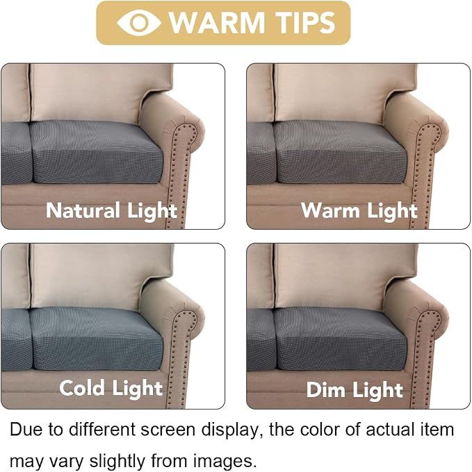 H.VERSAILTEX Super Stretch Individual Seat Sofa Covers Couch Cushion Covers - Image 7