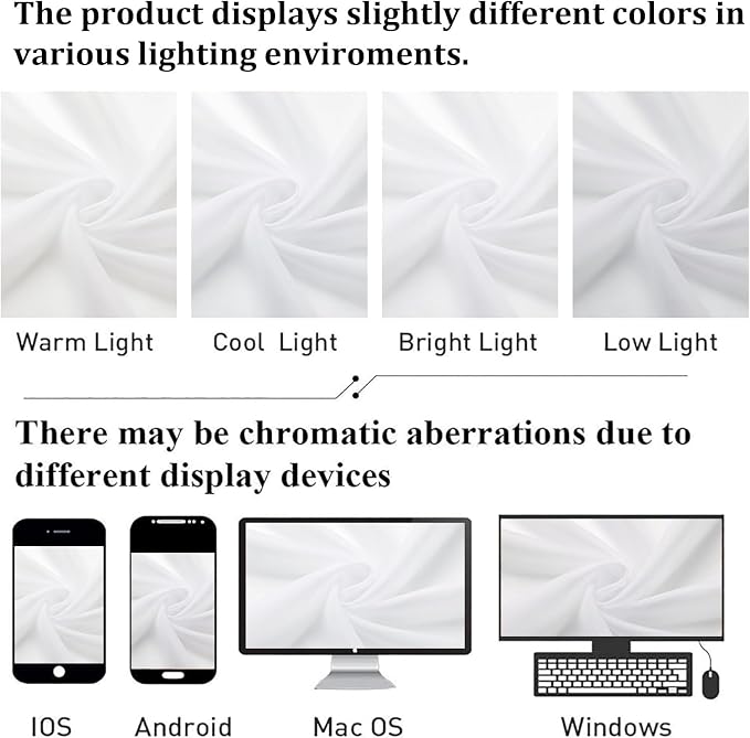 Lecloud White Sheer Curtains 84 Inches Long 2 Panels, Solid Airy Voile Extra - Image 5