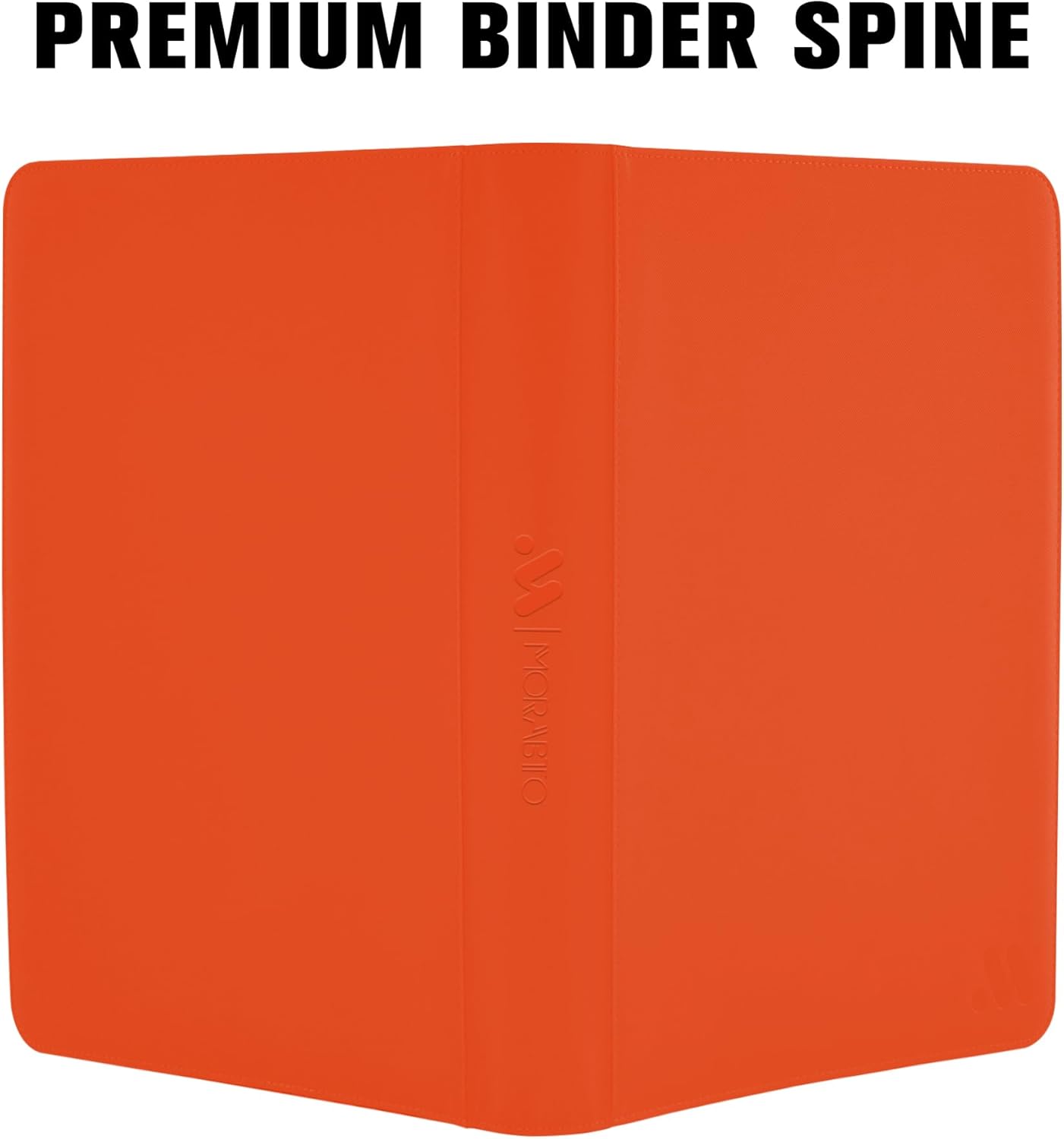 Premium 1000+ Pockets Card Binder,16 Pockets Card Binder Ringless Side Loading Trading Card Album Folder for TCG -Dark Orange