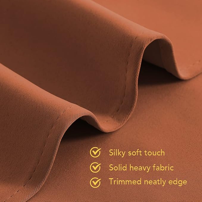 NICETOWN Burnt Orange Modern Blackout Curtains - Image 5