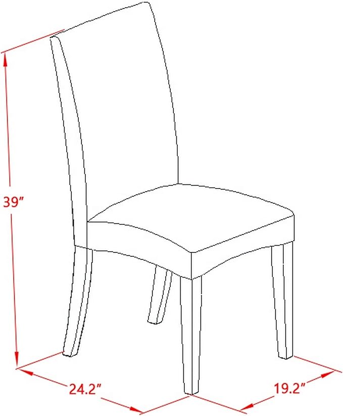 East West Furniture AMDR3-MAH-01 3 Piece Dinette Set for Small Spaces Contains a Round Kitchen Table with Pedestal and 2 Cream Linen Fabric Parson Dining Chairs, 36x36 Inch, Mahogany