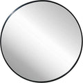FrameWorks 20" Deluxe Contemporary Black Circular Aluminum Mirror