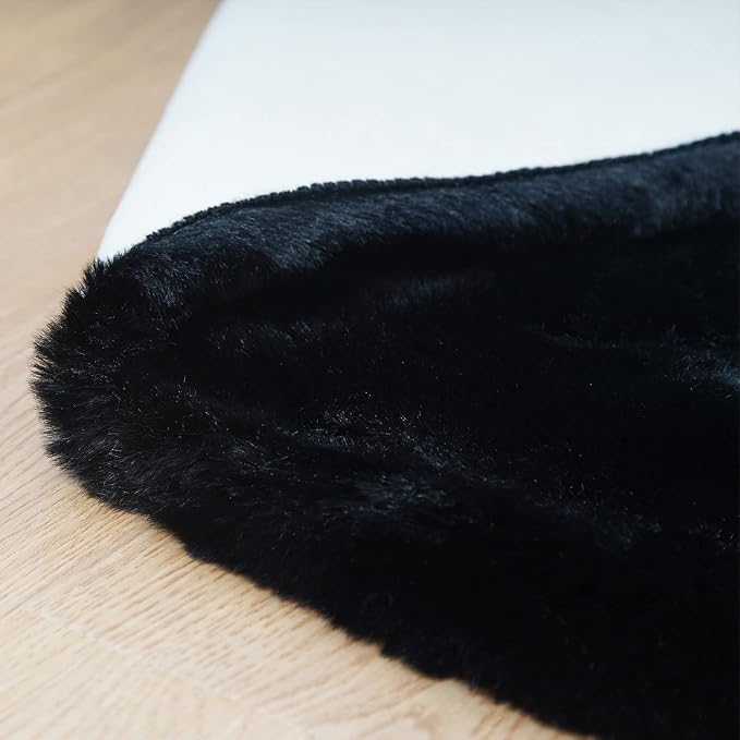 Ghouse Ultra Soft Faux Rabbit Fur Rug, Machine Washable Area Rugs - Image 7